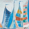 Saro Lifestyle Charming Outdoor Sail Boats Pillow Cover, 20"x20", Multicolored - 3 of 4