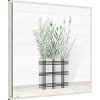 30"x30" Lavender Blossom in Modern Pot II by Janice Gaynor Framed Canvas Wall Art Print White - Amanti Art: Polystyrene Frame, Botanical Theme - 2 of 4