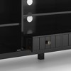 60" Wood TV Media Stand with Cord Management, Tempered Glass Doors and Bottom Drawers for Living Room and Bedroom - 2 of 4