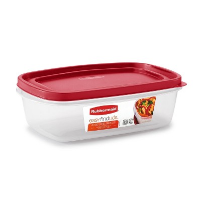 Rubbermaid Easy Find Lids 8.5 Cup Plastic Large Rectangle Food Storage Container Clear: Microwave & Freezer Safe, 2 of 8