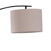 Dudley Floor Lamp Black and Brass Metal Accents - StyleCraft: Linen Shade, Adjustable, UL Listed - 2 of 3