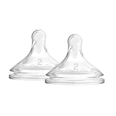 Dr. Brown's Options+ Wide-Neck Baby Bottle Nipple - Level 2 - Medium Flow - 2pk