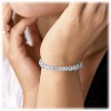 Hollywood Sensation Elegant Round and Marquise Cut Tennis Bracelet with AAA+ Cubic Zirconia 7 Inches Gold - 2 of 4