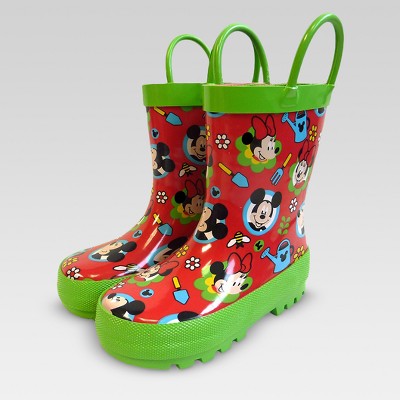 Size 5 6 Mickey Mouse Friends Garden Boots Red Disney
