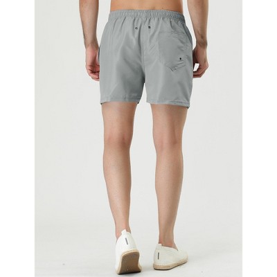 Lars Amadeus Men's Solid Color Holiday Drawstring Waist Mesh Lining Lightweight Board Shorts 2 Packs Gray/Green 34 — фото 4