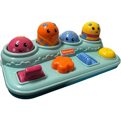 Fisher-Price Brilliant Basics Boppin' Activity Bugs, Pop-Up Infant Toy Development Academic New Version