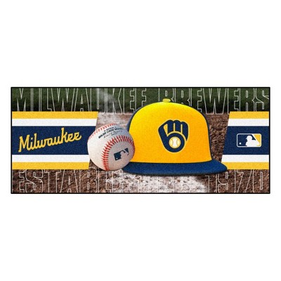 MLB Milwaukee Brewers 30"x72" Runner Rug - Yellow