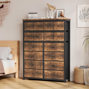 16 Drawers Dresser,Fabric Chest of Drawers Organizer Unit for Storage and Organization - 1 of 4