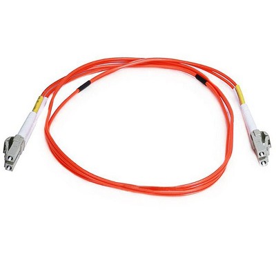 Monoprice Fiber Optic Cable - 1 Meter - Orange | LC to LC, OM2, 50/125 Type, Multi Mode, Duplex