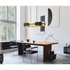 Urban Ambiance Luxury Cosmopolitan Indoor Chandelier,  6-1/8''H x 12"W x 42''D,  Textured Black Finish, UHP4700 - 2 of 4