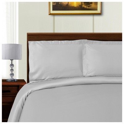 1000 Thread Count Grey Lyocell-Blend Full/Queen Duvet Cover Set