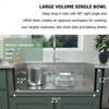 25inx22inx12in Stainless Steel Laundry Utility Sink Drop In Topmount Deep Single Bowl Kitchen Sink Basin - 4 of 4