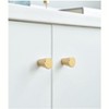 attop 4Pcs 0.79"x0.98" Solid Brass Cabinet Knobs Handle Cone Shoe Book Drawer Knob Handle (Brass) - 3 of 4