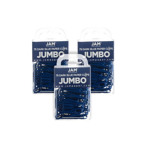 JAM Paper Jumbo Smooth Paper Clip Dark Blue 3/Pack 42186869B - image 1 of 2