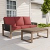 EAGLE PEAK 2 Pieces Natural Cedar Wood Patio Furniture, Outdoor Conversation Set with Coffee Table - 2 of 4