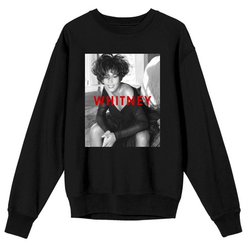 Whitney Houston Adult Black Crew Neck Sweatshirt : Target