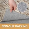 Nasitip Washable Rug-Modern Plaid Area Rug Non Slip Soft Rugs-Low Pile Foldable Floor Cover Accent Carpet - 3 of 4