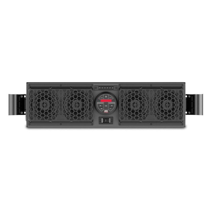 MTX MUDSYS31 Bluetooth Overhead Waterproof UTV Audio Soundbar and Amp System, 200 Watts Max Output, with 6 Inch Speakers, IP66 Rated Durable, 1 of 7