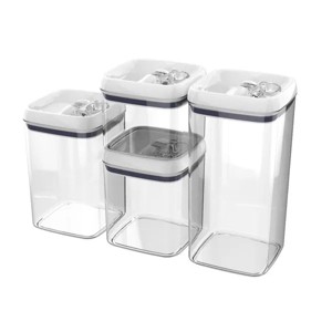 Racxily Canister Pack of 4, Flip-Tite? Square Food Storage Container Set - 1 of 4