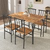 Vipbear 5-Piece Kitchen Table and Chairs Set Rectangular Dining Room Table Set with 4 Chairs,Space-Saving Kitchen Table Set for Small Space,Apartment - 3 of 4