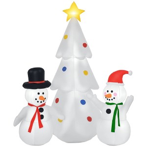 Aghana Digitals 6ft LED Lighted Inflatable Snowmen & Christmas Tree, Outdoor/Indoor Blow-Up Yard - 1 of 4