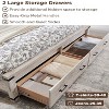 SinCiDo Queen Size Farmhouse Bed Frame, 54" Tall Geometric Headboard & 2 Storage Drawers ,Solid Wood Platform w/Reinforced Slats - 2 of 4
