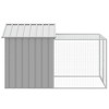 vidaXL Chicken Cage with Run Light Gray 46.1 in.x79.1 in.x48.4 in. Galvanized Steel - 4 of 4