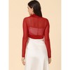 INSPIRE CHIC Women's Sheer Elegant Wedding Open Front Crop Bolero Shrugs - 4 of 4