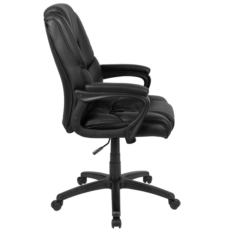 Flash Furniture Flash Fundamentals Big & Tall 400 lb. Rated LeatherSoft Swivel Office Chair with Padded Arms, 6 of 18
