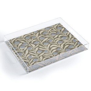 Alisa Galitsyna Bellflower Pattern Cream Olive Acrylic Tray - Deny Designs - 1 of 4