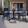 WestinTrends Playa Modern 5-Piece Resin Round Patio Dining Table Set with Stackable Patio Dining Chairs - 2 of 4