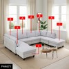AndMakers 118 in. W Square Arm 8-piece U Shaped Polyester Modern Sectional Sofa - 2 of 4