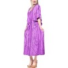 HAPPY BAY Women's House Daily Routine Evening Wear Vacation Holiday Casual Loungewear Oversize Caftan Maxi Boho Nightwear 2X-3X Purple, Tie Dye Design - 2 of 4