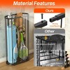 MOEPISY 41-Inch Large Ball Storage, Freestanding & Wall Mount Basketball Holder Rack - 3 of 4