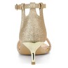 Allegra K Women's Stiletto Kitten Heels Glitter Heel Sandals - 4 of 4