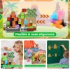 Angel Sar Dinosaur Volcano Magnetic Blocks, 100-Piece STEM Sensory Toys, Building Cubes for Kids Ages 3-8, Christmas Birthday Gifts - 4 of 4