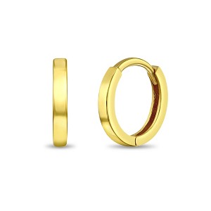 8mm Classic 14k Yellow Gold Hoop Earrings - In Season Jewelry - 1 of 3