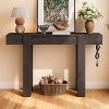 KTMBDW Rustic Console Table with Hidden Drawer and Side Power Outlet, Wood Entryway Table for Entryway, Living Rooms and Home Offices - 2 of 4