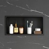 FUFU&GAGA Stainless Steel Wall Niche - White Powder-Coated/Black PVD Nano Titanium Plated, 3.0mm Thick Steel Shelf & Waterproof Edge Design - 2 of 4