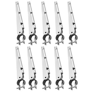 VEVOR Barbed Wire Arm, 10 Packs 14.8 in Fence Post Extender for 1.3" to 1.5" Chain Link Fences, U Bracket Design, Silver - 1 of 4