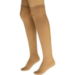 6 Pairs Women's Over The Knee Sheer Nylon Socks with Reinforced Base One Size - 1 of 1