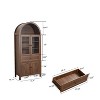 Vatros Tall Arched Cabinet Display Storage Cabinets - 4 of 4