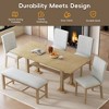 6-Piece Dining Set with Extendable Table, 4 Upholstered Chairs and Bench - 3 of 4