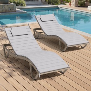 Crestlive Products Outdoor Portable Egg Rolls Chaise Lounge Cushion - 1 of 4