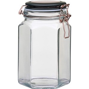 Amici Home Adler Collection Food Safe Hermetic Preserving Glass Canister With Lid & Clippers - 1 of 4