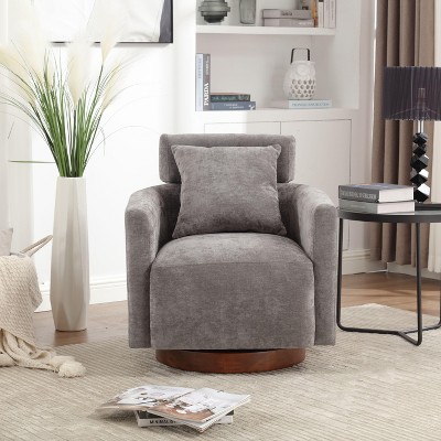 NicBex 360 Degree Accent Swivel Chair with Soft Adjustable Backrest Comfy Chair Lounge Chair for Living Room, Reading Room