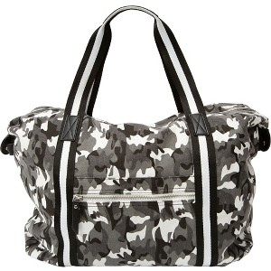 Pavilion Gift Company - Noir Woodland - 23" x 14" Canvas Camo Tote - Handbags - 1 of 4