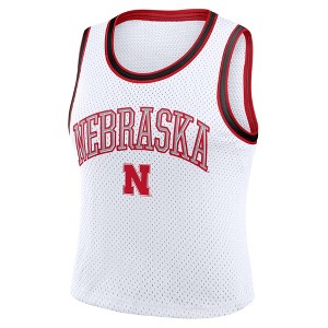 NCAA Nebraska Cornhuskers Women's White Cropped Jersey - 1 of 3