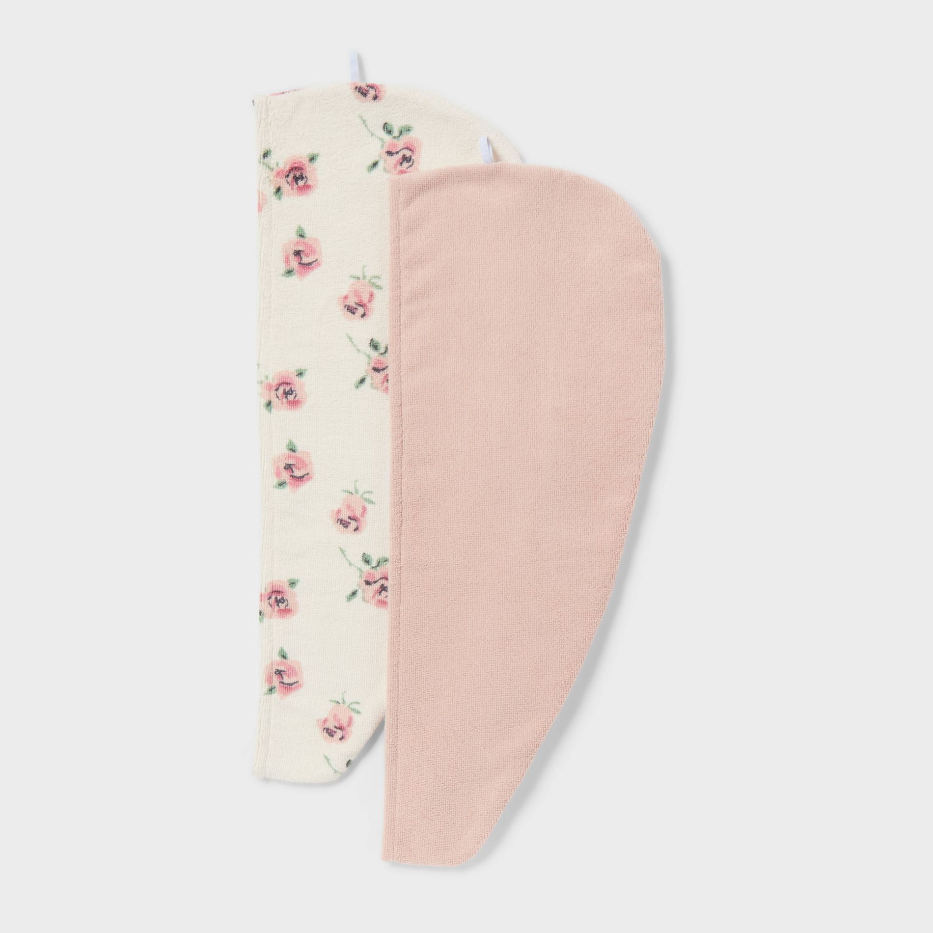 2pk Roses and Pink Microfiber Dorm Hair Wrap Set - Room Essentials™