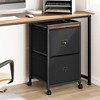 Whizmax Mobile Filing Cabinet for Home Office Fits A4 or Letter Size, Home Office Small Under Desk Storage Cabinet, Black - 2 of 4